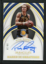 2021-22 RICK BARRY 09/10 AUTO PANINI IMMACULATE COLLECTION MARKS OF GREATNESS