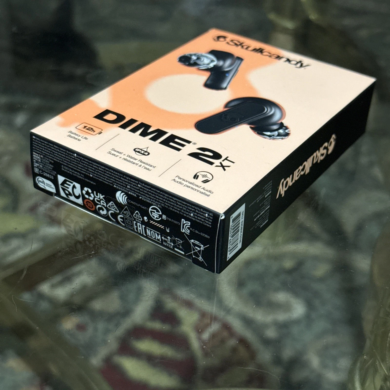Skullcandy Dime 2 In Ear Wireless Headphones Bluetooth Charger Case Black NEW