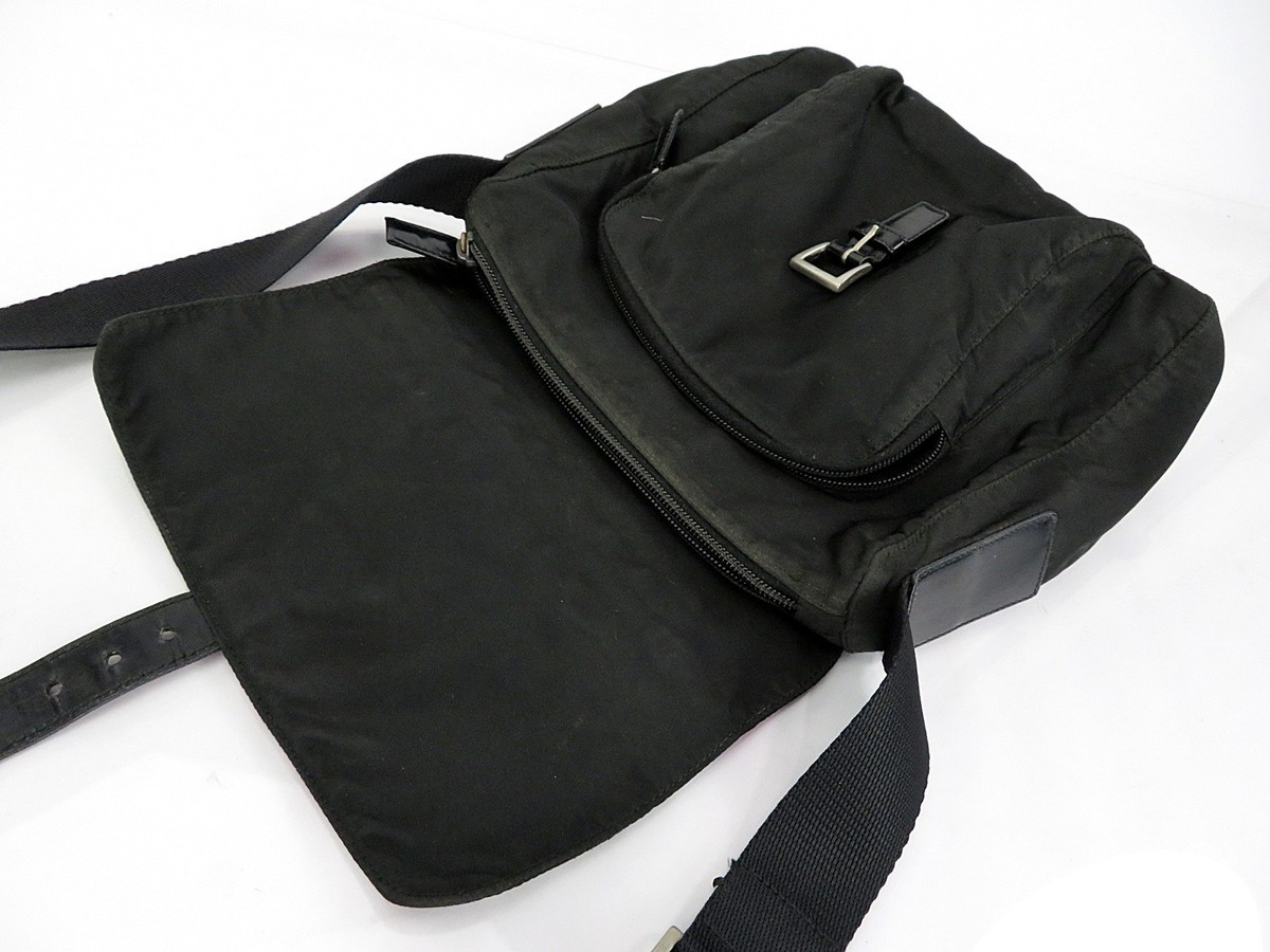 Authentic PRADA Black Nylon (Small) Shoulder Crossbody Bag Purse