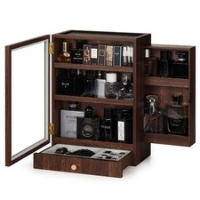 Cologne Storage Organizer with Drawer - Men's Cologne Holder - Stylish Displa...