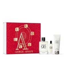 Giorgio Armani Acqua Di Gio Eau de Toilette 3.4 oz Shower Gel 3 Pc Set For Men