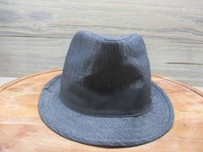 Stetson Hat Fedora Fitted Mens Large XL Gray Herringbone All American Polyester