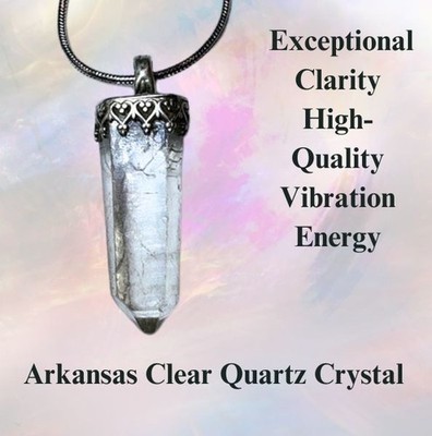Arkansas Quartz Crystal 925 Pendant magic healing energy handmade by By JKL 489