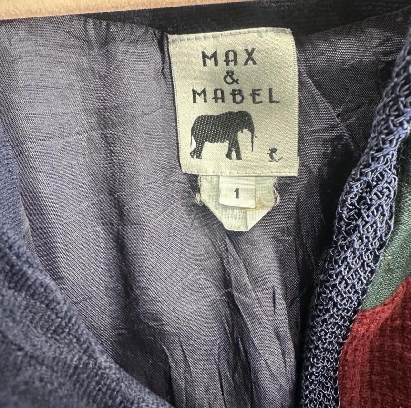 Max & Mabel Patchwork Button Jacket Multicolor Lo… - image 4