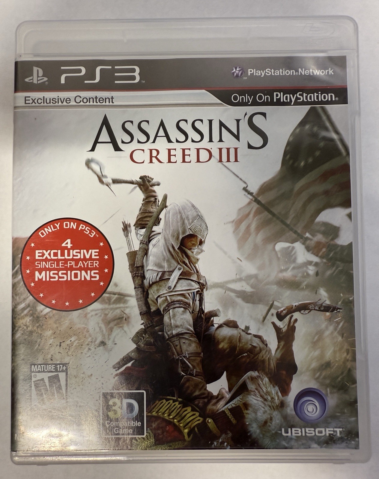 Assassin's Creed III (PlayStation 3 PS3) Black Label CIB COMPLETE & TESTED