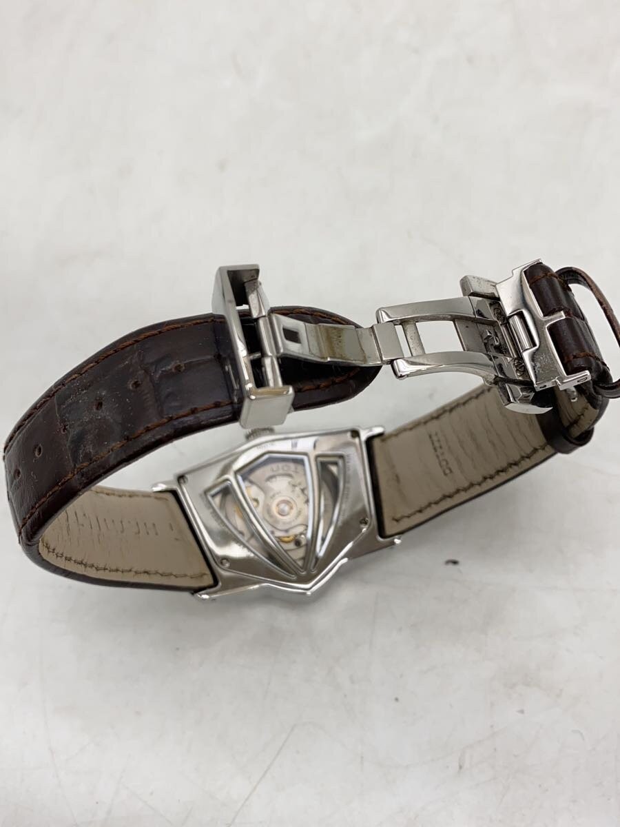 HAMILTON Automatic Watch Analog Leather SLV BRW H245150 image 4