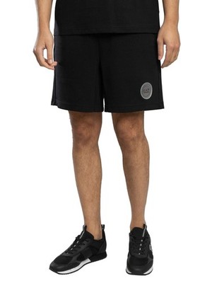 EA7 Herren Shorts mit Badge-Logo, Schwarz