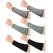 3 Pairs Arm Protectors for Thin Skin and Bruising Cut Resistant Forearm Sleev...