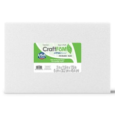 FloraCraft Styrofoam Block 1.8 Inch x 11.8 Inch x 17.8 Inch White,Foam Sheets