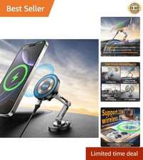 Ultra-Secure Magnetic Car Mount Charger - 15W Wireless for iPhone 12/13/14/15/16