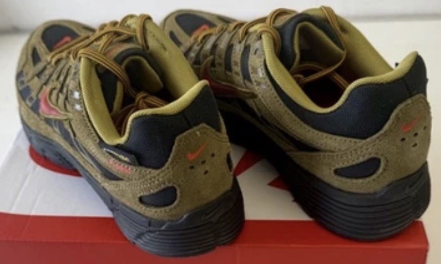 Nike P-6000 PRM GS Olive Flak Picante Red Black UK 5 New Full Box Rare image 9