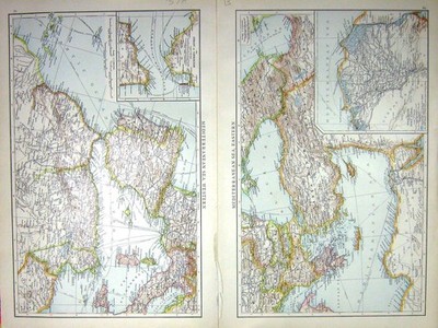 Old Print Mediterranean Sea Western Eastern Map C1897 Nile-Delta Gibralt 0 19th