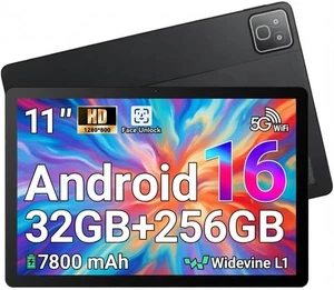 Onglet Android 16 tablette 11Inch 32GB+256GB 7800mAh 13MP Vigne large L1 Visage ID Déverrouillage
