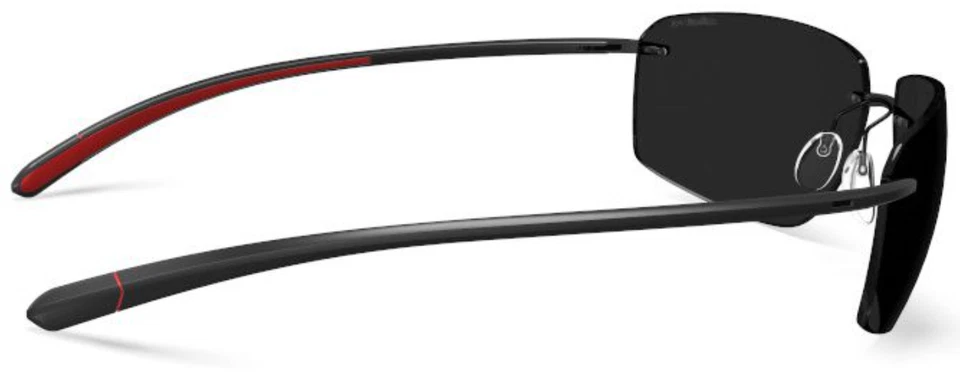 Óculos de sol Silhouette POLARIZADO Biscayne Bay 8727 9040 preto/vermelho corrida titânio - Imagem 4 de 4