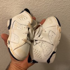 Air Jordan 6 Retro TD Midnight Navy Size 6C 384667-141 Jumpman