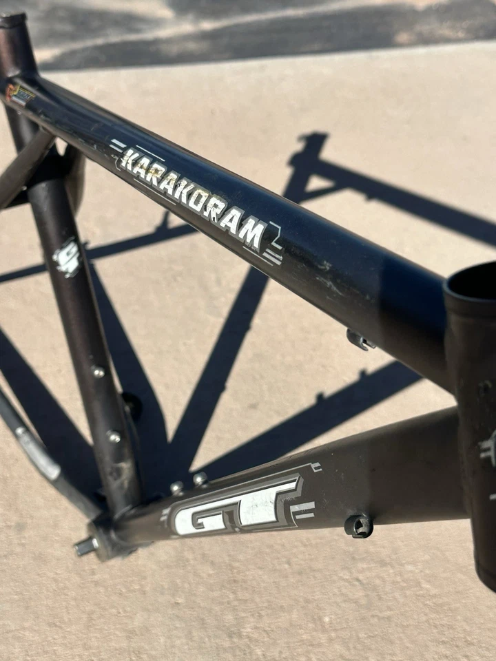 Juego de cuadro vintage GT Karakoram negro Reynolds 525 Tange CRMO 26 retro MTB Foto 4 de 4