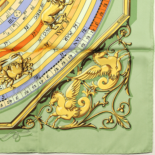 Hermes Scarf ASTROLOGIE 90cm Silk Carre Foulard FRANCOISE FACONNET - Picture 6 of 6
