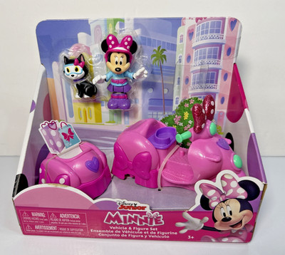 Disney Junior Minnie Mouse Vehicle & Figure Set Scooter + Sidecar