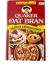 VTG Quaker Oat Bran Cookbook Spiral Bound Favorite Recipes 1989