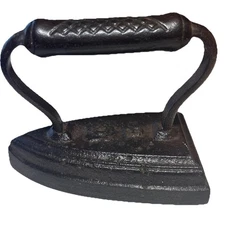 VTG Antique Cast Iron Flat Sad Iron Press Door Stopper C #6 (6” 5.7 Pounds)