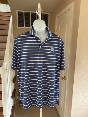 NWOT Ralph Lauren RLX S/S Polo Golf Shirt Stripe The Olympic Club Stretch L