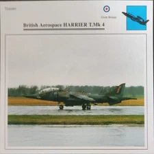 British Aerospace Harrier Jet Plane Picture Original Vtg Aircraft Card