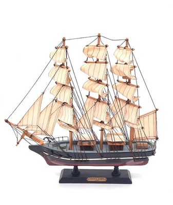 Altes Modell Segelboot Cutty Sark 1869 aus Holz 31 cm lang