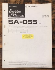 Pioneer SA-055 Amplifier Additional Service Manual Original 