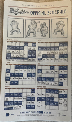 Never Used Chicago Cubs Wrigley Field Official 2026 Season Schedule Magnet   