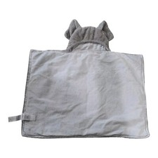 Pottery Barn Kids Baby Elephant Faux Fur Critter Hooded Towel Gray