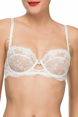 Lise Charmel Art et Volupte White Lace Demi Cup Bra L11527 Size