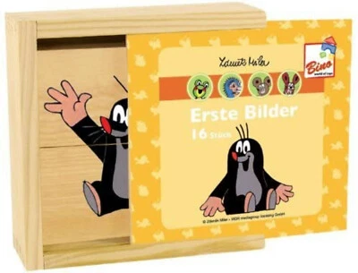 BINO Der kleine Maulwurf Minipuzzle 16 Teile Holzpuzzle Puzzle