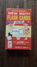 Vintage 1965 Milton Bradley Addition Math Flash Cards Grades 2-6