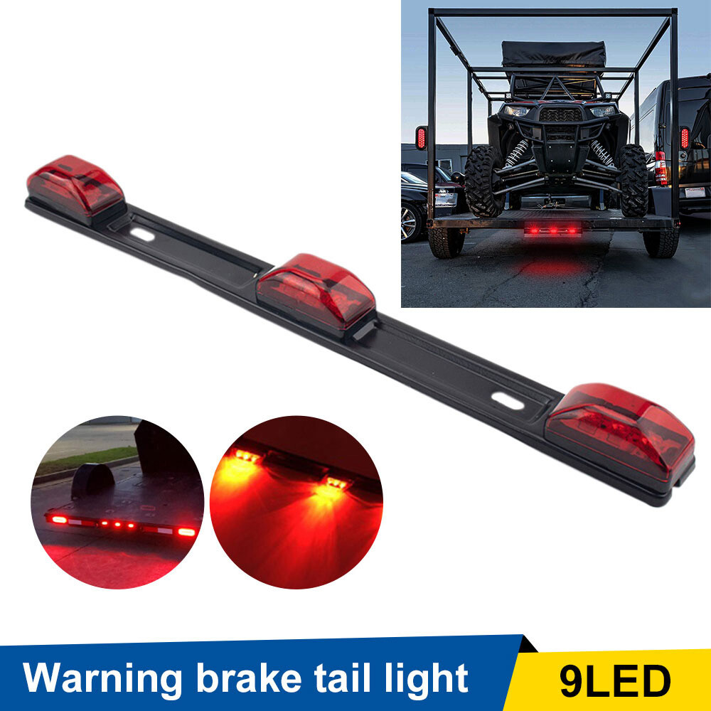 Stainless Steel Red LED ID Bar Light Truck Boat Trailer Marker Clearance Lamp US