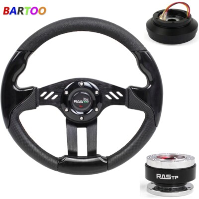 13'' Racing Steering Wheel Short Hub Adapter Quick Release For Ford Mustang 84-04
