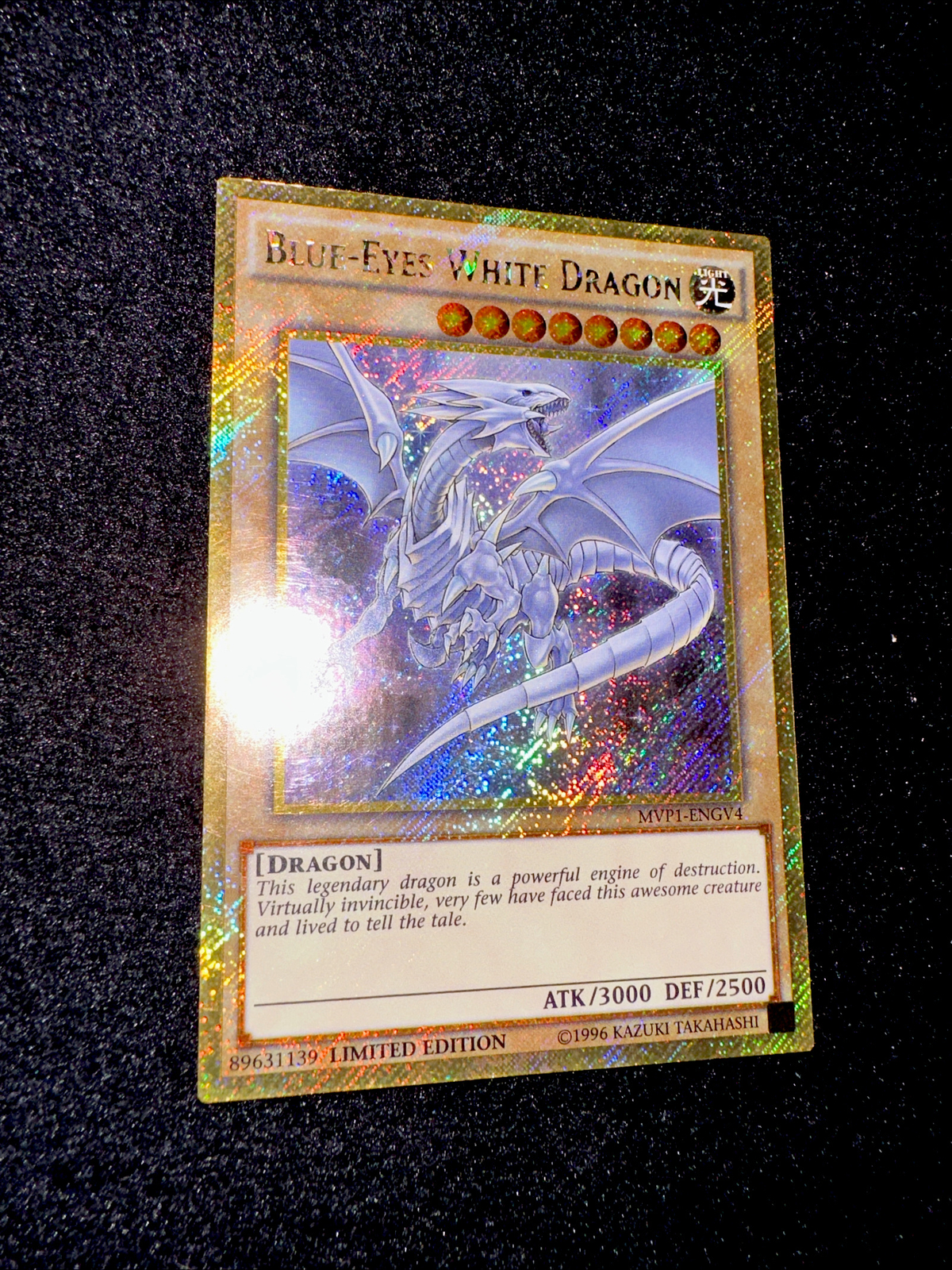 🔥 YUGIOH • BLUEEYES WHITE DRAGON • MVP1ENGV4 • SECRET RARE • NEAR