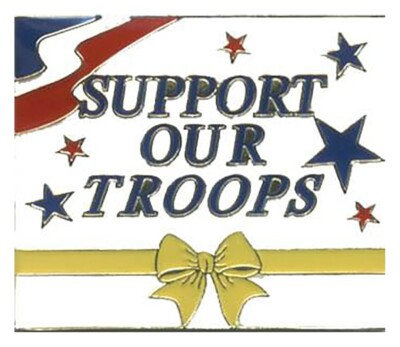 Pack of 12 Support Our Troops Bike Motorcycle Hat Cap Lapel Pin HP4900