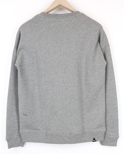 DENHAM Women Sweatshirt S Grey Melange Crew Neck Fleece Pure Cotton Jersey - Picture 2 of 9