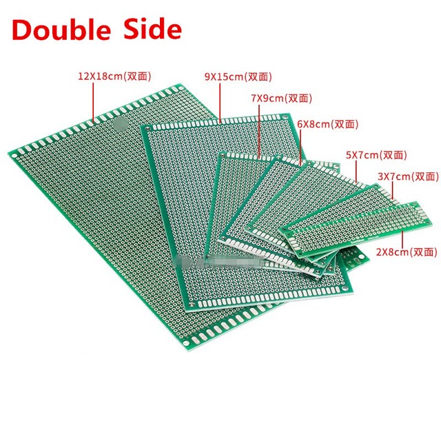 5pcs7x9cm DIY Breadboard Universal Printed Circuit Panel Board Prototype PCB Top
