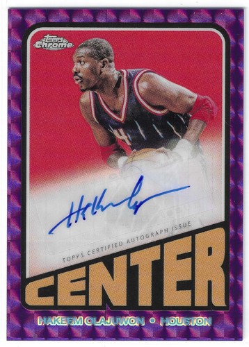 2024 Topps Chrome Hakeem Olajuwon Purple Geometric 1972 Topps Auto