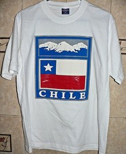 CHILE NATIONAL FLAG SPORT FAN ENTHUSIASTIC T-SHIRT SMALL SIZE