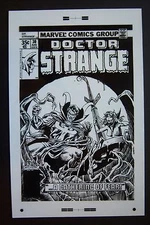 Original Production Art DOCTOR STRANGE #30 cover, FRANK BRUNNER art