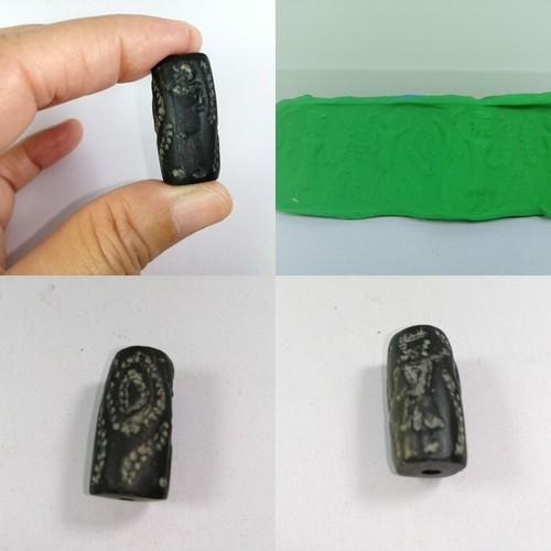 Antiguo abalorio de sello de intaglio de ágata griega romana increíblemente antiguo - Imagen 2 de 6