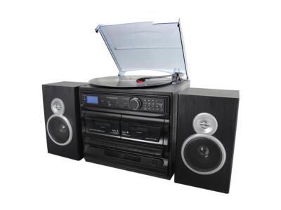 Trexonic TRX-811BS 3-Speed Turntable With CD Player, Dual Cassette