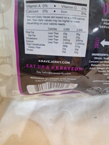 Krave Jerky Sonoma BBQ 2.1 oz (Pack of 4) Zero Sugar Beef Jerky Cuts Exp 06/2025 - Picture 6 of 6
