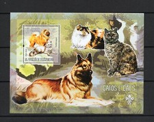S1245 Stk. Thomas & Prince 2006 Hunde & Katzen Blatt MNH