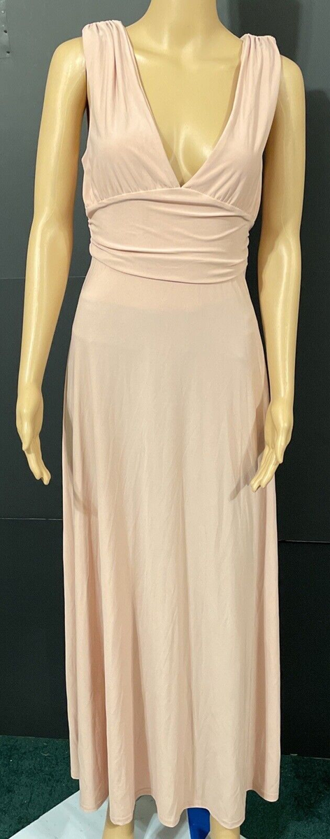 boohoo pink long dress Women's Premium Pink Floral Scoop Back Maxi Dress