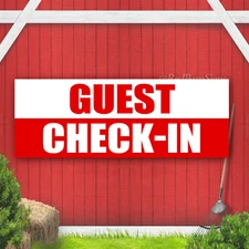 Guest Check-In Indoor Outdoor Vinyl Banner Design