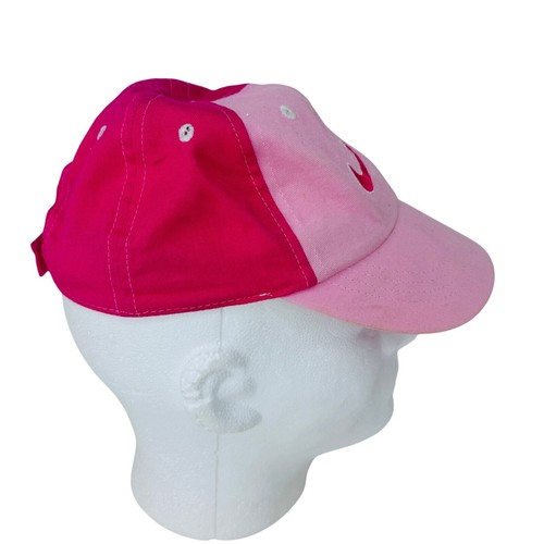 Nike Baseball Cap Swoosh Adjustable Casual Outdoor Two Tone Pink Girls One Size - Picture 3 of 8