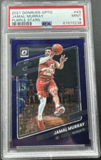 JAMAL MURRAY 2021 PANINI DONRUSS OPTIC PURPLE STARS PSA MINT 9 10/13 SSP